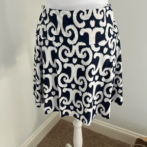 Elegant Black and White A-Line Skirt